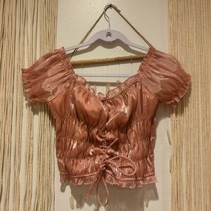 Gorgeous champagne pink iridescent top from Tiger Mist